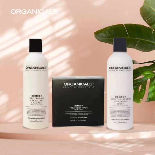 REMEDY Revitalizing Energizing krepilna nega za preprečevanje izpadanja las ORGANICALS - Šamponi.si